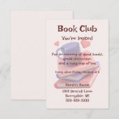 Einladung zum niedlichen Buchklub (Vorne/Hinten)