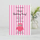 Einladung zum niedlichen Geburtstag der Eule (Stehend Vorderseite)