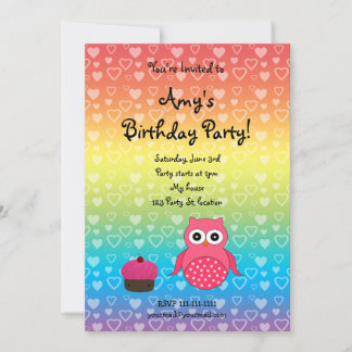 Einladung zum niedlichen Geburtstag der Eule