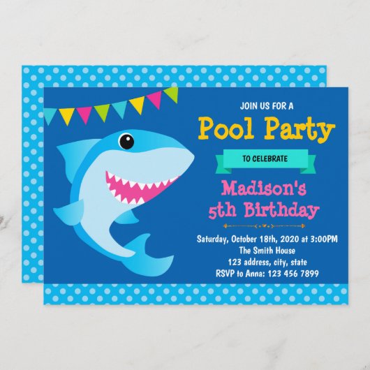 Einladung zum niedlichen Hai (Vorne/Hinten)