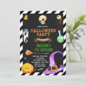 Einladung zum niedlichen Halloween-Party (Stehend Vorderseite)