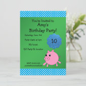 Einladung zum niedlichen Schweinen (Stehend Vorderseite)