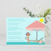Einladung zum Niedlichen Sommerpool Party 12x18 (Stehend Vorderseite)