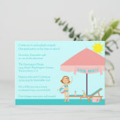 Einladung zum Niedlichen Sommerpool Party 12x18 (Stehend Vorderseite)