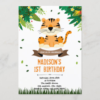 Einladung zum niedlichen Tiger