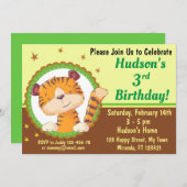 Einladung zum niedlichen Tiger (Vorne/Hinten)