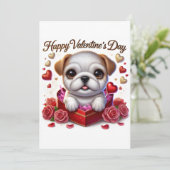 Einladung zum niedlichen Valentinstag (Stehend Vorderseite)