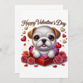 Einladung zum niedlichen Valentinstag (Vorne/Hinten)