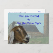 Einladung zum Nubian Goat Farm Day - anpassen (Vorne/Hinten)