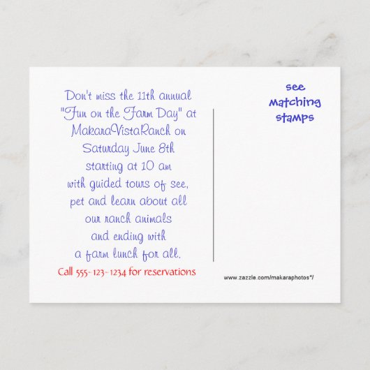 Einladung zum Nubian Goat Farm Day - anpassen (Rückseite)