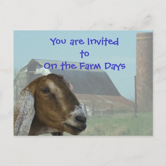 Einladung zum Nubian Goat Farm Day - anpassen (Vorderseite)
