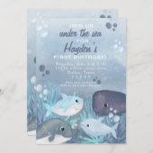 Einladung zum Ocean-Geburtstag (Vorne/Hinten)