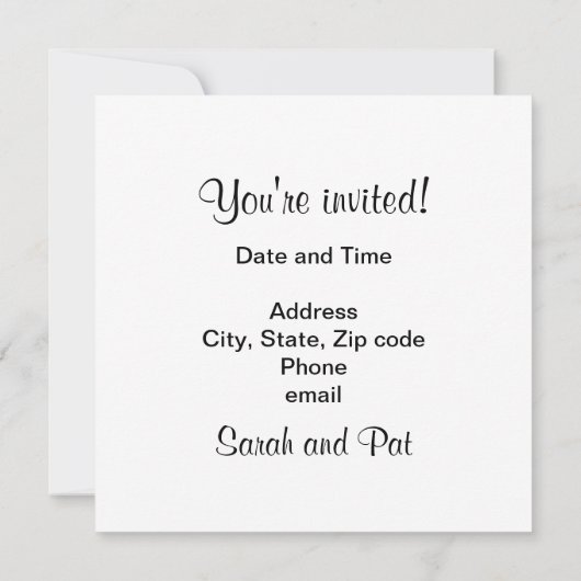 Einladung zum Open House (Rückseite)