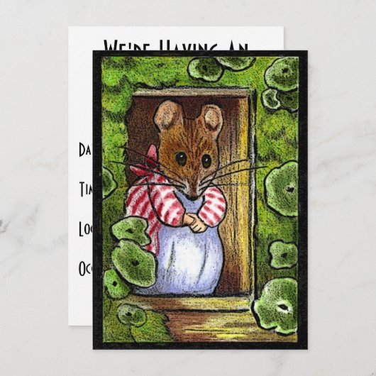 Einladung zum Open House: Frau Tittlemouse vor der (Vorne/Hinten)