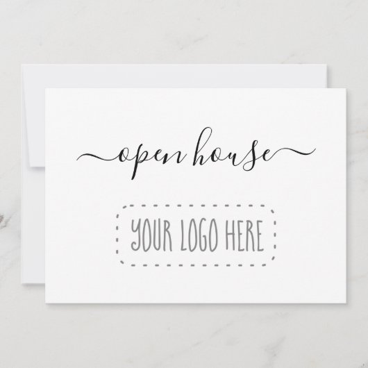 Einladung zum Open House - Logo hinzufügen (Vorderseite)