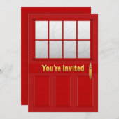 Einladung zum Open House - Rote Türen - Goldener T (Vorne/Hinten)
