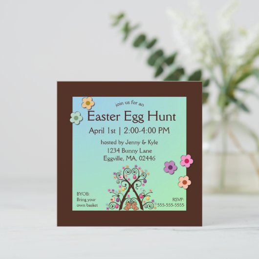 Einladung zum Osterbaum (Stehend Vorderseite)