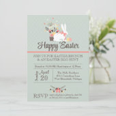 Einladung zum Osterbrunch, Ostereisjagd einladen (Stehend Vorderseite)