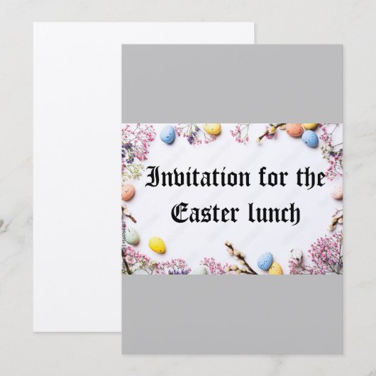 Einladung zum Osteressen (Vorne/Hinten)