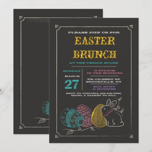 Einladung zum Ostern (Vorne/Hinten)