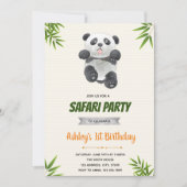 Einladung zum Panda Geburtstag (Vorderseite)