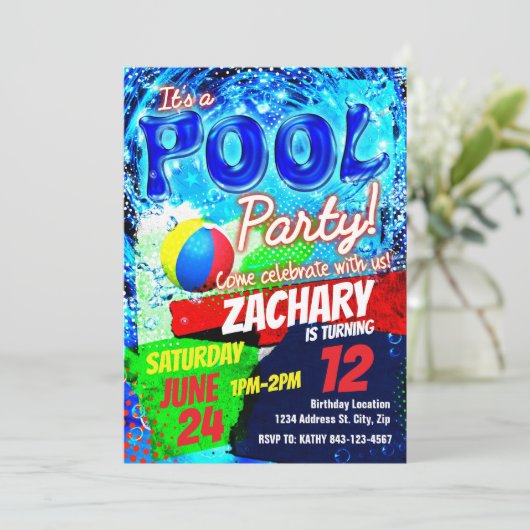 Einladung zum Party (Stehend Vorderseite)