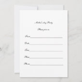 Einladung zum Party der Mutter (Rückseite)