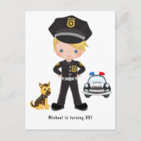 Einladung zum Party der Polizei