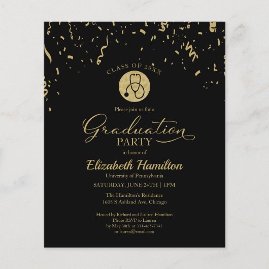 Einladung zum Party für Krankenpflege in der Schul (Vorderseite)