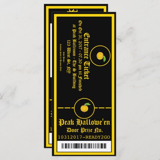 Einladung zum Party Hallowe'en 1 (Vorne/Hinten)