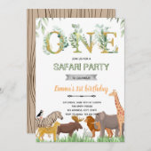 Einladung zum Party ONEgreenery Zoo (Vorne/Hinten)