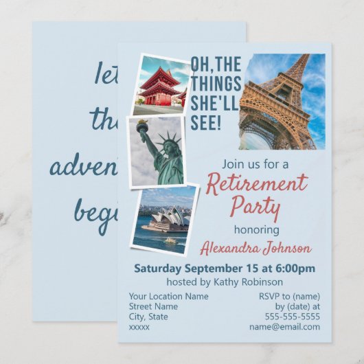 Einladung zum Party "Pension" (Vorne/Hinten)