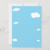 Einladung zum Party zum Geburtstag des Flugzeugs (Rückseite)