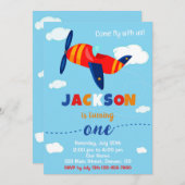 Einladung zum Party zum Geburtstag des Flugzeugs (Vorne/Hinten)