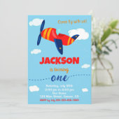 Einladung zum Party zum Geburtstag des Flugzeugs (Stehend Vorderseite)