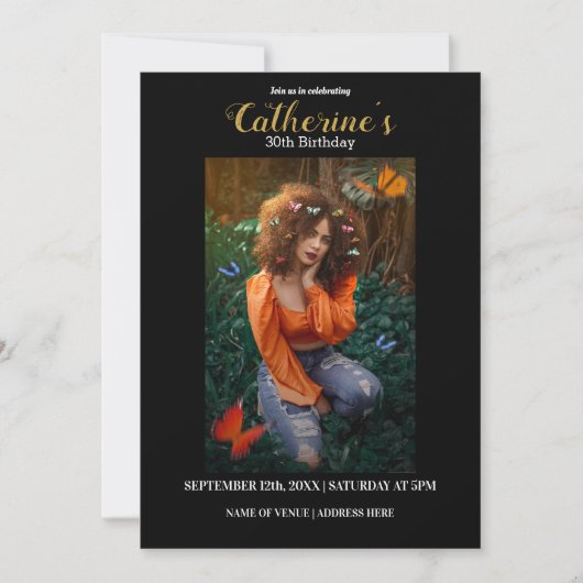 Einladung zum personalisierten Geburtstag (Vorderseite)