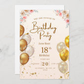 Einladung zum personalisierten Geburtstag (Vorne/Hinten)