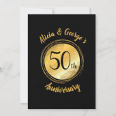 Einladung zum personalisierten goldenen Hochzeitst (Vorderseite)