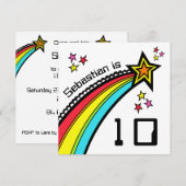 Einladung zum personalisierten Shooting Star Gebur (Vorne/Hinten)