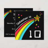 Einladung zum personalisierten Shooting Star Gebur (Vorne/Hinten)