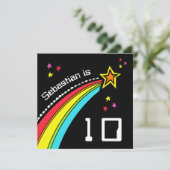 Einladung zum personalisierten Shooting Star Gebur (Stehend Vorderseite)