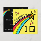 Einladung zum personalisierten Shooting Star Gebur (Vorne/Hinten)