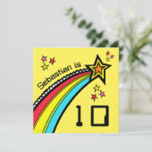 Einladung zum personalisierten Shooting Star Gebur (Stehend Vorderseite)