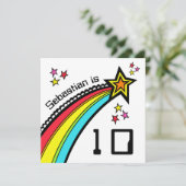 Einladung zum personalisierten Shooting Star Gebur (Stehend Vorderseite)