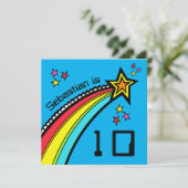 Einladung zum personalisierten Shooting Star Gebur (Stehend Vorderseite)