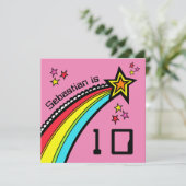 Einladung zum personalisierten Shooting Star Gebur (Stehend Vorderseite)