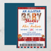 Einladung zum persönlichen All Star Baby Dusche (Vorne/Hinten)