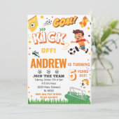 Einladung zum persönlichen Fußball (Stehend Vorderseite)