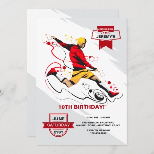 Einladung zum phantastischen Fußballspieler (Vorne/Hinten)