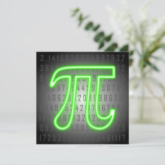 Einladung zum Pi Day Part (Stehend Vorderseite)